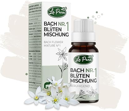 LaPura Bach Flowers No. 1 Calming Agent for Dogs & Cats Acute Stress, New Year's Eve, Anxiety, Stay Alone, Thunderstorms, Calming & Relaxation, Natural Globules from Germany, 10g