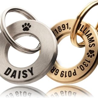 UKR Designs Solid Brass or Stainless Steel Dog Tag - Professionally Engraved and Polished