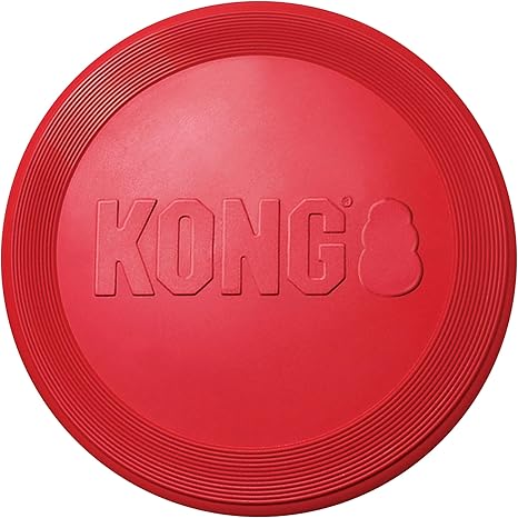 KONG Flyer - Durable Outdoor Dog Toy - Throwing Disc Made of Natural Rubber for Fetch - For Small Dogs