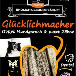 QCHEFS Glückmacher Chew Bone for Dental Care in Boys and Old Dogs, Chew Stick Dissolves in the Mouth and Stops Bad Breath Brushes Teeth and Gum Disease