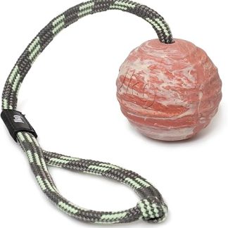 IDC Kautschuk Ball mit verschließbarer Schlaufe, Geriffelt, 70 mm