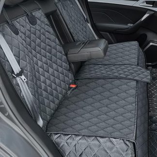ANOSOSPECIAL Grey Dog Car Seat Cover for Backseat, Pet Friendly and Waterproof, Universal Fit, Interior Protector for Car, Van, SUV - Ideal for Kids and Pets