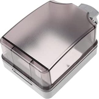 ASAKKURA Weatherproof Outdoor Socket Box with Splash Protection Robust PP ABS Housing Protection for Garden Patio and Garage Electric Socket Cover Outdoor and Safe