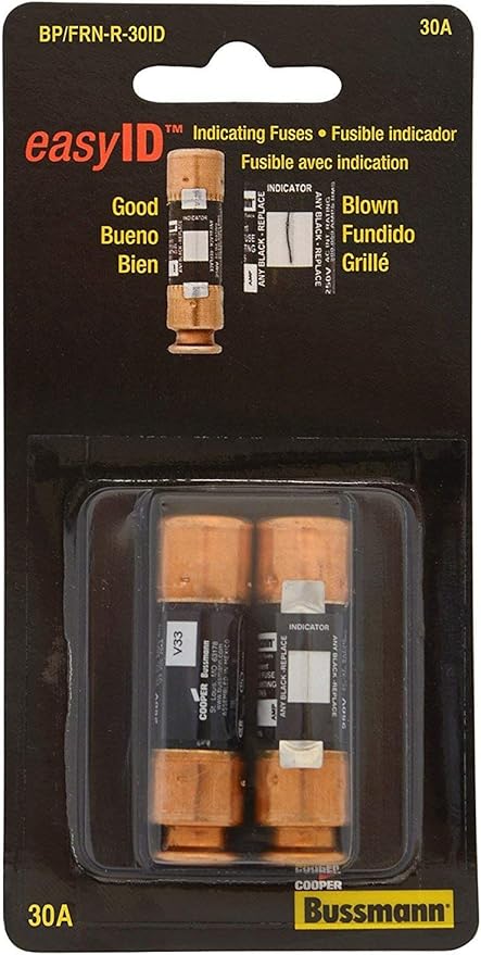BUSSMAN BP/frn-r-30id 30 Amp easyidtm Heavy Time Delay Fuse 2 Count