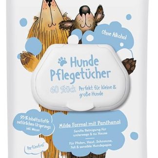 Glückstier Dog Grooming Wipes, Perfect Grooming for on the Go (Pack of 60)