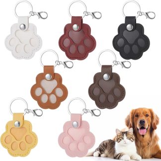 Partideal 7 pieces key rings for pet hair, animal hair memory key rings for collecting cat and dog hair for cat lovers