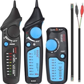 BSIDE Home Safety Check Combo Kit, Wire Tracker Electric Line Finder Network Cable Collation Continuity Checker and 12-1000V Dual Mode Non-Contact Voltage Detector
