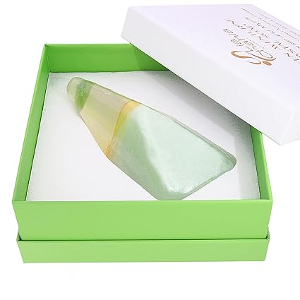 Lia Chahla London Crystal Soap Infused Witt Heart Shaped Green Aventurine Crystal Organic, Vegan, Handcrafted Natural Soap Bar Scented with Frankincense, Gift for Women (130 g, Green Aventurine)