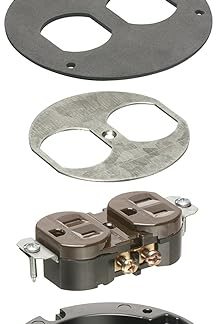 Arlington flb3520mb-1 Round Cut in Base Box Kit with Brass Cover and Threaded Plug, for Installed Floors, 1 Speed, Metallic Brass, Pack of 1