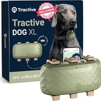 Tractive XL GPS Tracker for Dogs | Recommended by Martin Rütter | Up to 1 Month Battery | Worldwide Live Tracking | Away Running Alarm | Health Warnings & Activity Tracking | Multiple Test Winner