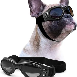 Pet Leso® Dog Goggles Stylish Doggie Puppy Sunglasses Windproof Protection Doggles - Black