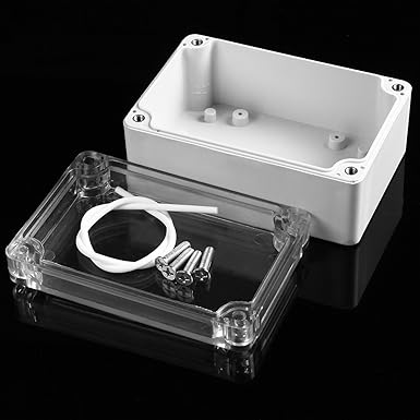 RanDal 100 x 68 x 50 mm Electronic Plastic Box Waterproof Electrical Junction Case Clear Cover