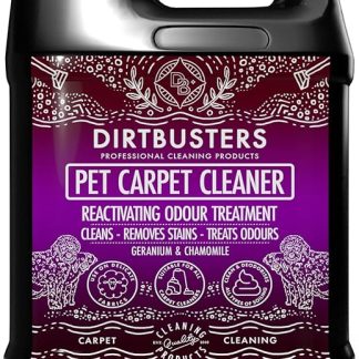 Dirtbusters Pet Carpet Cleaner - Neutralises Animal Odours & Removes Stains in Carpets & Upholstery - Geranium & Chamomile Fragrance - Suitable for Carpet Cleaning Machines - 5L Canister