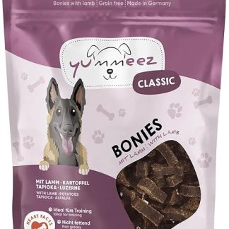 Yummeez Dog Treat as Small Bones, Grain-free with High Meat Content, Perfect Treat for Training or Rewards, Various Varieties, Poultry, Game, Salmon, Lamb, Pansen, Beef