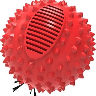 PETIZER Squeaky Dog Ball Toy for Aggressive Chewing Indestructible Durable Large Dogs with Spiked Ball Floating Rubber Toy for Medium Large Breeds
