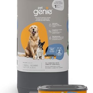 Pet Genie Bucket | Dog Waste Disposal System for Odour Control | Includes 1 Square Refill Bag