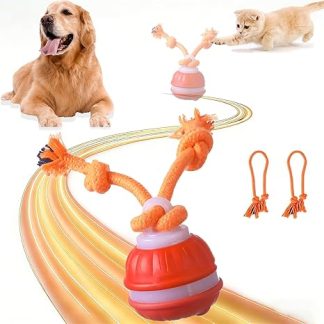 Interactive Dog Toy, Interactive Play Ball for Dogs, Dog Toy Indestructible, Electric Dog Toy Ball with Remote Control, 3 Play Modes, Dog Toy Ball for Cats (Orange1)