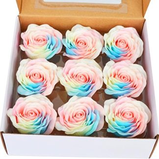 Floral Scented Bath Soap Rose Flower Petals, Luminous Soap Rose Flower, Romantic Flower Soap Rose Plant Essential Oil Rose Soap Set, Best Gifts for Women/Girls Birthdays Valentine's Day Pink