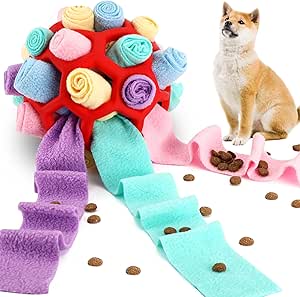 Gowkeey Sniffle Ball for Dogs Interactive Dog Toy Sniffing Rug Sniffle Toy Dog Sniffle Treat for Small Medium Dogs Pets
