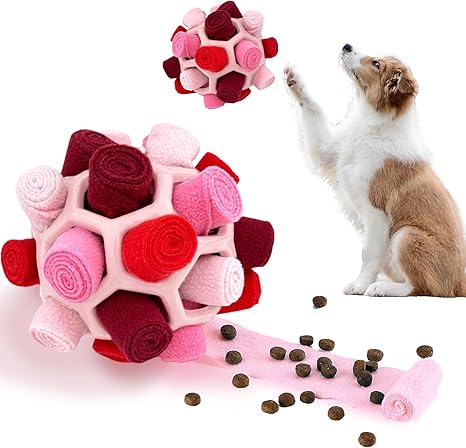 VidFair Snuffle Ball for Dogs Interactive Food Toy Training Natural Foraging Training Pet Puzzle Toy Dog Food Ball for Small Medium and Large Dogs