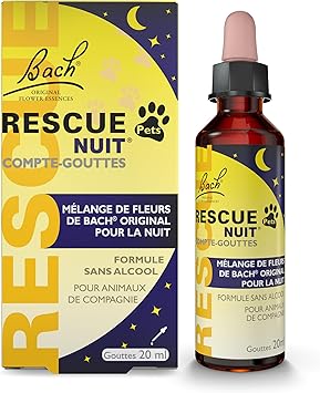 RESCUE Night Pets - Drip Counter - Rest for Animals - Ideal for Travel, Grooming, Noise - Vegan & Alcohol Free - 20ml