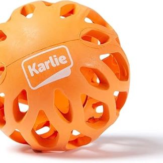 Karlie GRID PLAYBALL, RUBBER KOKO, ORANGE, 8 X 8 X 16, 5 CM, S