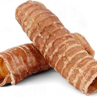 BREERs Cattle Streets for Dogs Dried 15 cm 1 kg Chew Snack German Made Healthy Dog Treats Trachea Cattle Airtube Beef