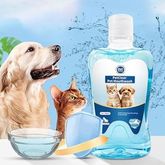 PCpetclear Petclear Mouthwash for Dogs and Cats, Drinking Water Additive, Protects Against Plaque and Tartar, Fresh Breath, No Brush Required - 380 ml (1)