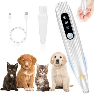 Paw Trimmer for Dogs, USB Rechargeable Dog Clipper, Quiet Dog Paws Trimmer Pro Dog Trimmer with LED Light Trimmer Dog Paws for Dogs