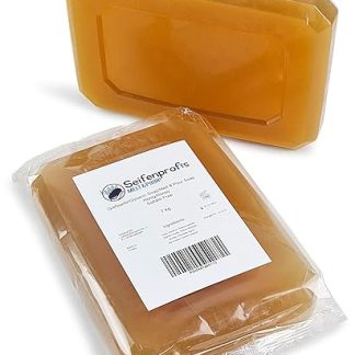 Seifenprofis - 1 kg Honey (SLS/SLES/SCS-Free) Glycerin Soap, Raw Soap, Soap Base for Soap Casting, Transparent