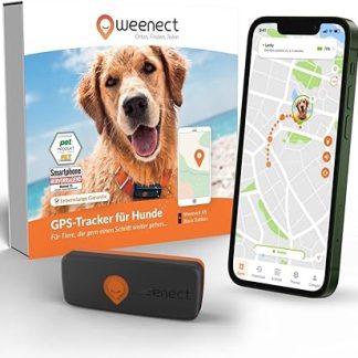 Weenect XS for Dogs - Mini GPS Tracker for Dogs | Real Time GPS Tracking | Smallest Model on the Market | Subscription | Waterproof