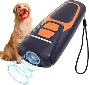Honey Paws Anti Bark Device for Dogs, Ultrasonic Dog Bark Deterrent, Dog Bark Stopper for Dogs, 15m Range, Rechargeable Ultrasonic Bark Stopper Indoor Outdoor