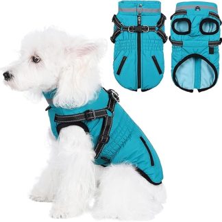 Savlot Warm Dog Coat Waterproof Dog Jacket Cosy Dog and Cat Snow Jacket Zip Vest