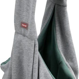 TRIXIE Soft Front Pocket, Carry Bag for Puppies and Small Dogs, Optimal Body Contact, Integrated Short Lead, Polyester Cotton, 22 x 20 x 60 cm, 28948