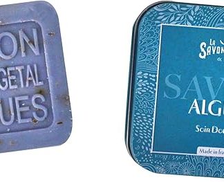 French Soap in Decorative Metal Tin Seagrass Soap in Metal Box for Collecting