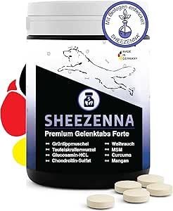 Joint Tablets for Dogs - Made in Germany - Laboratory Tested - Particularly High Percentage of Frankincense Extract, MSM & Devil's Claw, Green-Lipped Mussel - Wide Acceptance - Highly Economical