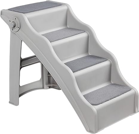Amazon Basics Foldable Step for Dogs and Cats, Grey, 60.7 x 40.9 x 50.2 cm