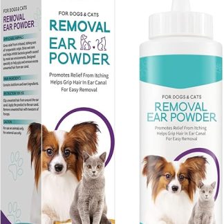 ZIXAOK Ear Cleaner for Dogs - Pet Ear Powder Removal Treatment for Dog Ear Infections Supports Infection-Prone Ears Odor in Pets