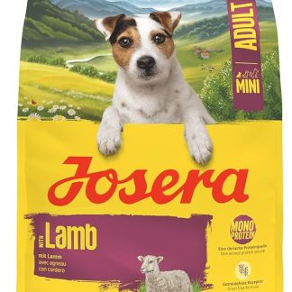 JOSERA Mini Adult Lamb (1 x 3 kg) | Premium Dry Food for Adult Dogs Small Breeds | with Sweet Potato, Herbs & Fruits | Small Croquettes | Extra Compatible | Grain-Free | Pack of 1