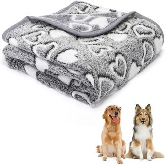 Nobleza Dog Blanket Fleece Soft Fleece Blanket Washable Cat Blanket Dog Blanket Outdoor Fluffy Deck for Pets Dogs Cats Puppies Soft Warm Mat 120 x 100 cm
