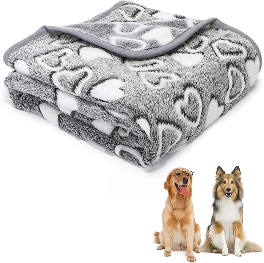 Nobleza Dog Blanket Fleece Soft Fleece Blanket Washable Cat Blanket Dog Blanket Outdoor Fluffy Deck for Pets Dogs Cats Puppies Soft Warm Mat 120 x 100 cm
