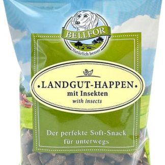 Bellfor Landgut-Happen Hypoallergenic Grain-Free Soft Snacks for Dogs with High Digestibility, No Animal Derivatives. Soft Treat for Dog Training, 200 g (Insects)