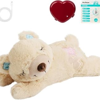 Pet Prime Cuddly Bear, Soft Toy for Dogs to Relieve Anxiety, Plush Bear with Variable Heart Rate and Heating Pad
