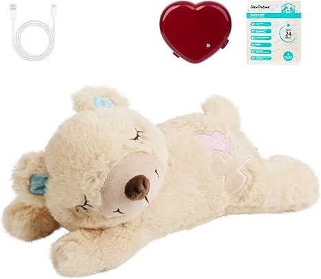 Pet Prime Cuddly Bear, Soft Toy for Dogs to Relieve Anxiety, Plush Bear with Variable Heart Rate and Heating Pad