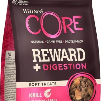 Wellness CORE Reward+ Krill Dog Treats for Reward, Promotes Healthy Digestion, Soft, Grain-Free, 170 g, Promotes Your Dog's Wellness