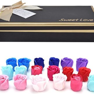 Soap Roses, Artificial Roses, Pink Flowers, Scented Artificial Roses, 8.9 x 4.5 x 1.8 in Box - Durable & Care Free, Colourful Room Decoration & Living Environment