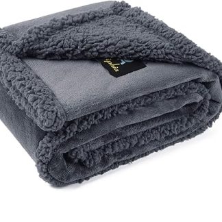 Waterproof Pet Blanket, Fluffy, Double Layer, Thick, Dog Blanket, Cat, Puppy, Dark Grey, S (71 x 100 cm)