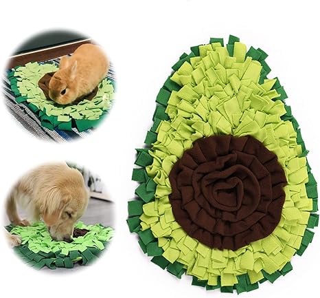 xyuayamz Sniffing Rug Dog Food Mat Sniffing Blanket Dog Mat - Dog Mat Snuffle Pad in Avocado Foldable Pet Sniffing Mat Training Mat for Pets Dogs Cats (Green, 1 Piece)