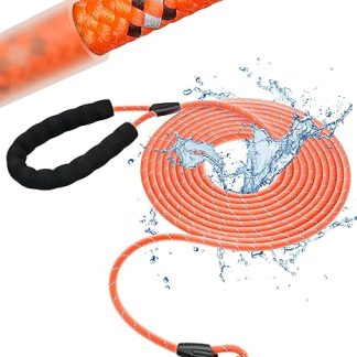 Toozey Recall Lead for Dogs - Waterproof & Reflective for Safety - Lightweight, Strong & Robust, Training Lead with Hand Strap, 5 m/10 m/15 m/20 m for Small, Medium and Large Dogs