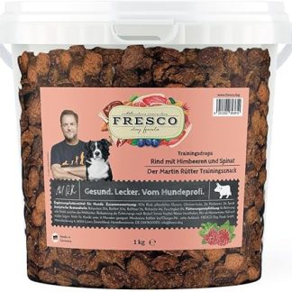 Martin Rütter Training Drops Beef with Raspberries and Spinach (1 kg Bucket), Grain-Free, Healthy and Natural, No Artificial Additives, Monoprotein, Made in Germany